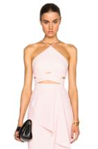 Nicholas Bonded Crepe Cross Band Top In Pink