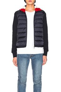 Moncler Full Zip Jacket In Blue
