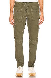 Greg Lauren Denim Long Cargo Pant In Green