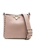 Valentino Mini Rockstud Hobo In Neutrals