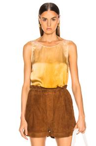 Raquel Allegra Low Back Tank In Tie Dye,yellow