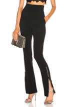 David Koma Crystal Zip High Waisted Pant In Black