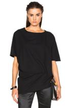Ann Demeulemeester Short Sleeve Baggy Top In Black