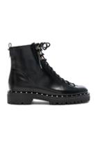 Valentino Leather Soul Rockstud Combat Boots In Black