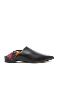 3.1 Phillip Lim Leather Babouche Slides In Black,floral