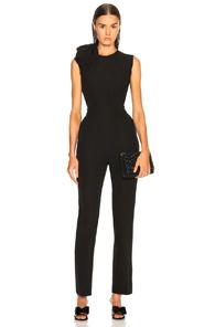 Msgm Cady Jumpsuit In Black