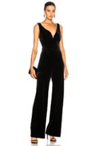 L'agence Savana Velvet Jumpsuit In Black