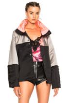 Alexander Wang Oversized Windbreaker Jacket In Black,gray