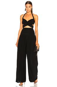 Norma Kamali Xo Palazzo Jumpsuit In Black
