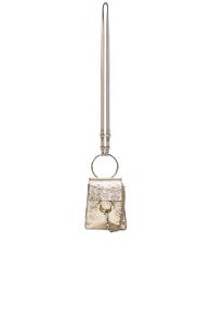 Chloe Small Faye Metallic Lambskin, Calfskin & Suede Bracelet Bag In Metallics