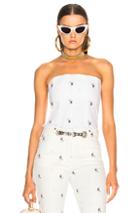 Miaou Embroidered Lucy Top In Floral,white