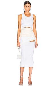 Y/project Multi Layer Dress In White