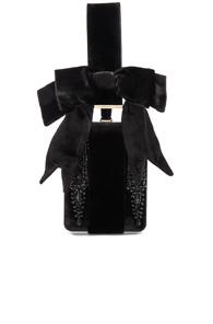 Givenchy Embroidered Leather & Velvet Minaudiere In Black,metallics
