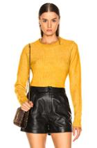Frame Mohair Crew Sweater In Yellow