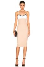Victoria Beckham Open Weave Cami Fitted Dress In Neutrals