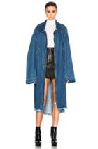 Marques ' Almeida Denim Oversized Coat In Blue
