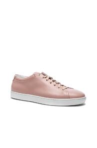 John Elliott Leather Low Tops In Pink