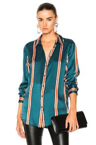 Equipment Essential Top In Green,orange,stripes