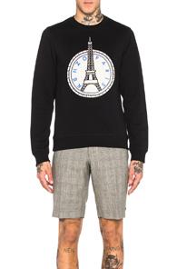 Kenzo Eiffel Badge Sweatshirt In Black