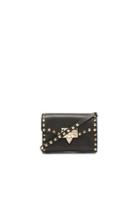 Valentino Small Rockstud Shoulder Bag In Black