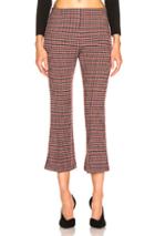 Smythe Pull On Cropped Kick Pant In Red,plaid