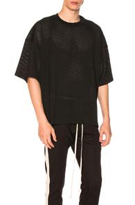 Fear Of God Mesh Oversized Tee In Black