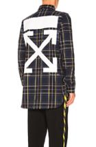 Off-white All Over Check Shirt In Blue,checkered & Plaid