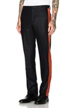 Givenchy Velvet Banded Trousers In Black