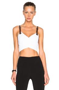 Barbara Bui Wrap Crop Top In White