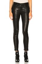 Frame Denim Leather Le Skinny De Jeanne In Black