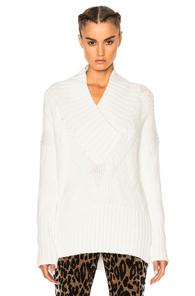 Kenzo Cable Knit Sweater In White