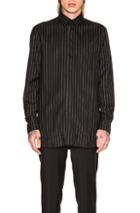 Givenchy Button Down Shirt In Stripes,black