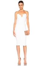 Victoria Beckham Matte Crepe Cut Out Dress In White