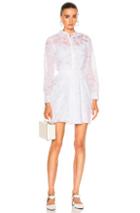 Carven Collared Long Sleeve Dress In White