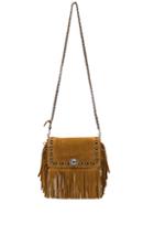 Coach 1941 Suede Fringe Dinky Bag In Brown