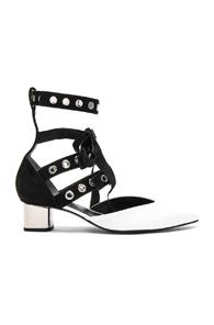 Self-portrait X Robert Clergerie Patent Leather Susao Heels In White