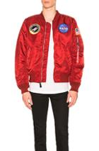 Alpha Industries L 2b Nasa Bomber In Red
