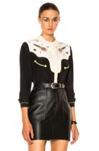 Coach 1941 Western Yoke Top In Black.white