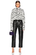 Givenchy Zebra Print Oversized Turtleneck Sweater In Animal Print,black,white
