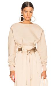 Sally Lapointe Cotton Jersey Open Back Corset Top In Neutrals