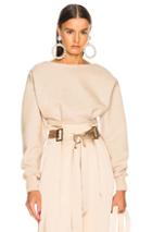 Sally Lapointe Cotton Jersey Open Back Corset Top In Neutrals