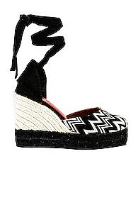 Castaner X Missoni Carina Wedge Espadrille In Abstract,black,white