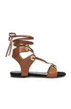 Isabel Marant Leather Jaysta Sandals In Brown
