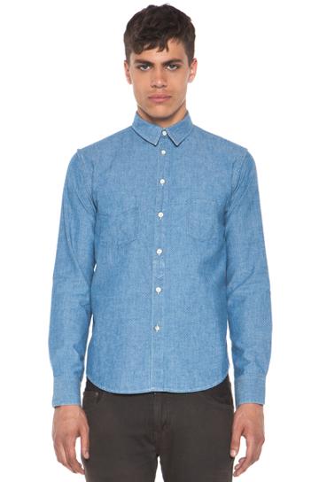 Rag & Bone Grange Shirt In Blue