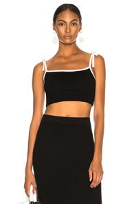 Joostricot Bodycon Crop Camisole In Black,white