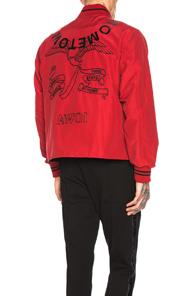 Reese Cooper Reversible Drop Pocket Bomber Jacket In Red
