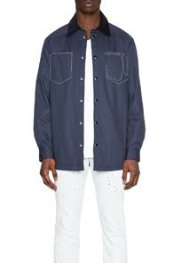 Givenchy Denim Overshirt In Blue