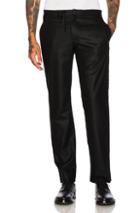 Maison Margiela Drawstring Heavy Flannel Trousers In Black