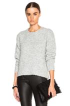 James Perse Boucle Cropped Sweater In Gray