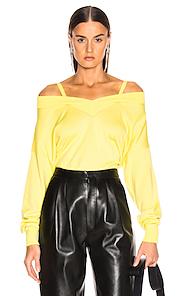 Maison Margiela Cutout Sweater In Yellow